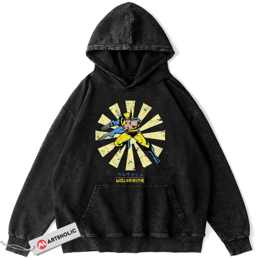 Alternative view of Wolverine Hoodie, X-Men Hoodie, Marvel Comics Hoodie, Vintage Hoodie