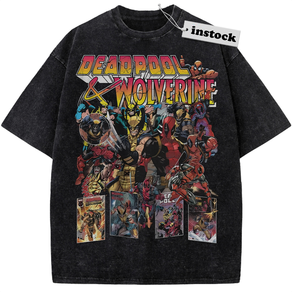 Wolverine Shirt, Deadpool Shirt, Marvel Comics Shirt, Vintage T-Shirt