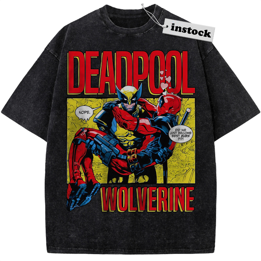 Wolverine Shirt, Deadpool Shirt, Marvel Comics Shirt, Vintage T-Shirt
