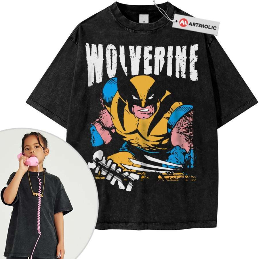 Alternative view of Wolverine Shirt For Kids, X-Men Shirt For Kids, Marvel Comics Shirt For Kids, Vintage T-Shirt For Kids