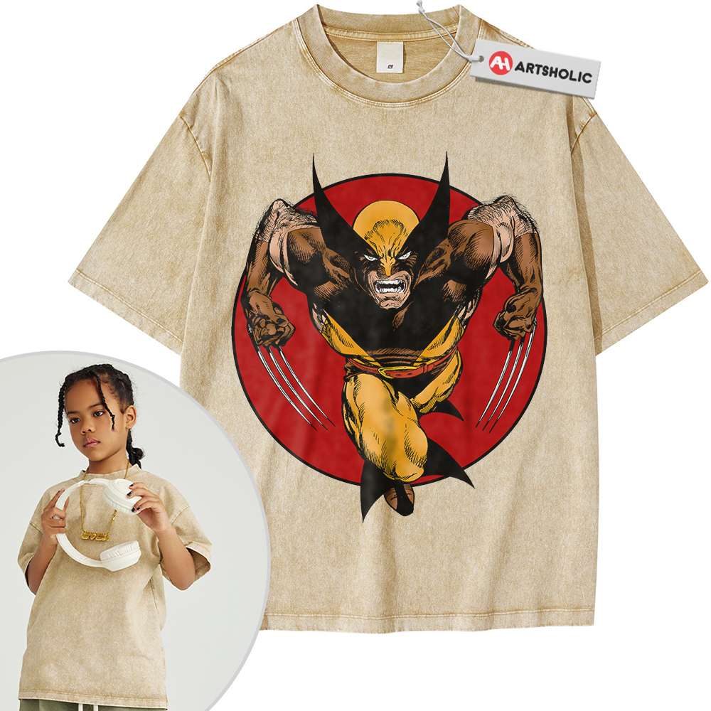 Alternative view of Wolverine Shirt For Kids, X-Men Shirt For Kids, Marvel Comics Shirt For Kids, Vintage Tee For Kids