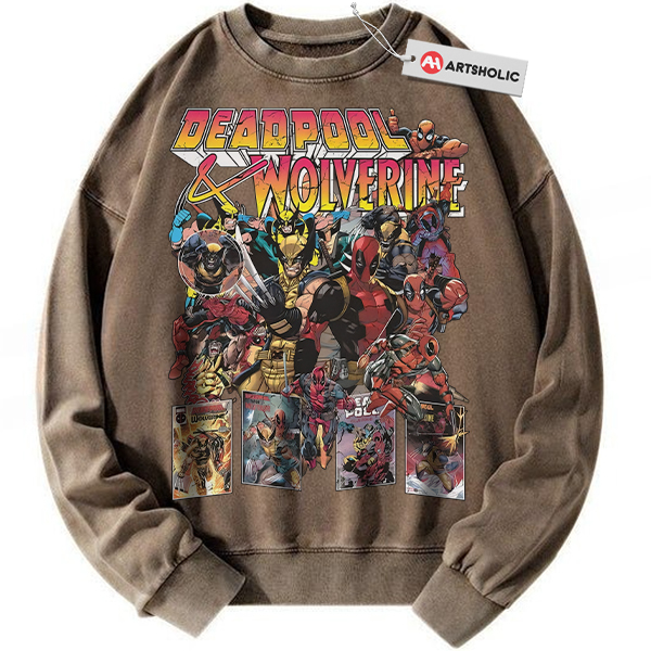 Alternative view of Wolverine Sweatshirt, Deadpool Sweatshirt, Marvel Comics Sweatshirt, Vintage Sweatshirt