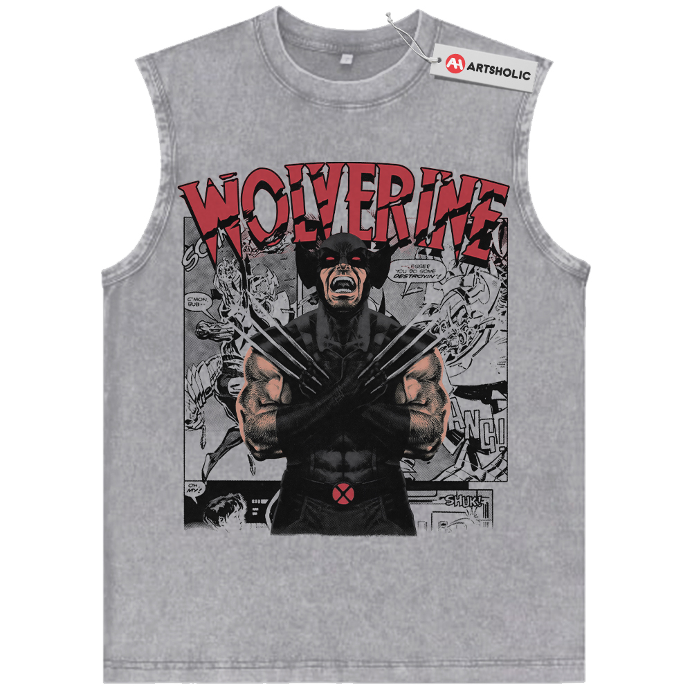 Alternative view of Wolverine Tank Top, Marvel Comics Tank Top, Vintage Tank Top