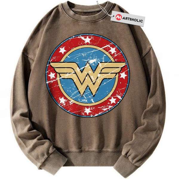 Alternative view of Wonder Woman Sweatshirt, Comic Sweatshirt, Vintage Sweatshirt