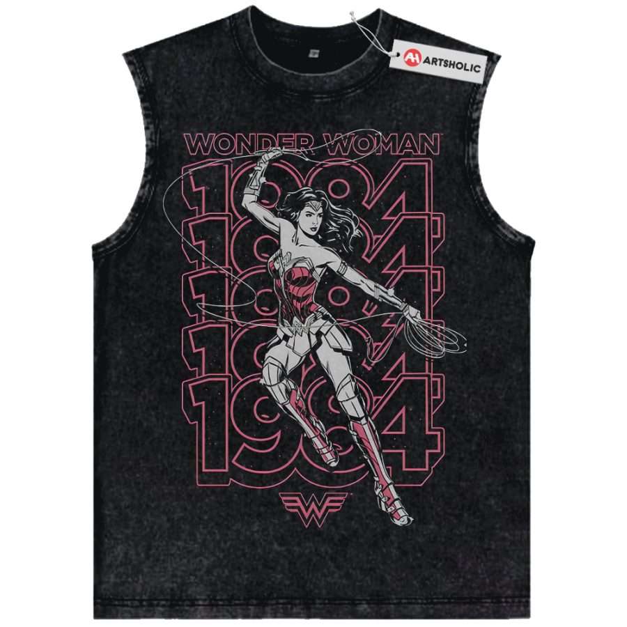 Alternative view of Wonder Woman Tank Top, Comic Tank Top, Vintage Tank Top