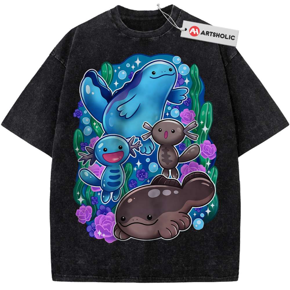 Alternative view of Wooper Shirt, Quagsire Shirt, Wooper Shirt, Clodsire Shirt, Pokemon shirt, Anime Shirt, Vintage T-Shirt