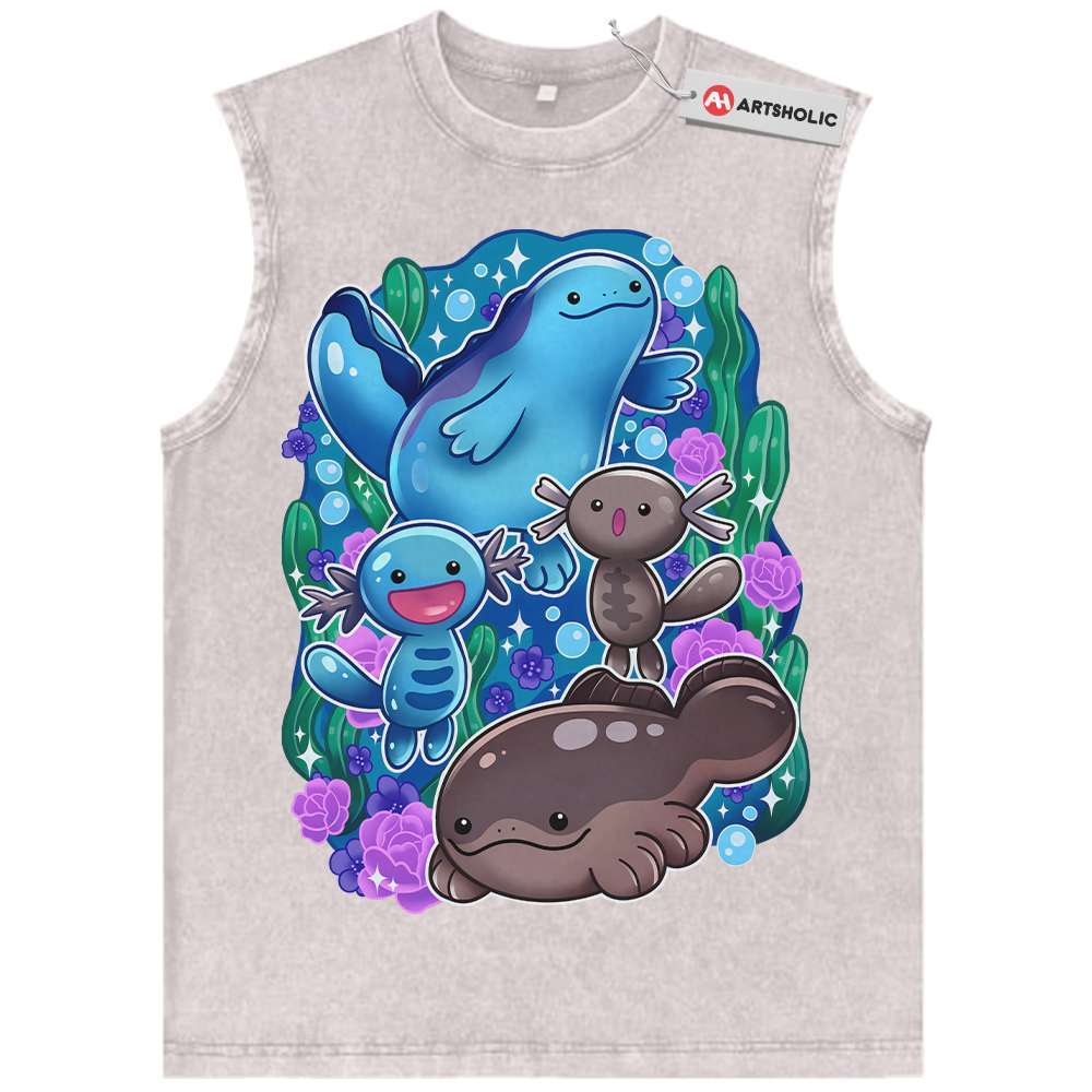 Alternative view of Wooper Tank Top, Quagsire Tank Top, Wooper Tank Top, Clodsire Tank Top, Pokemon Tank Top, Anime Tank Top, Vintage Tank Top