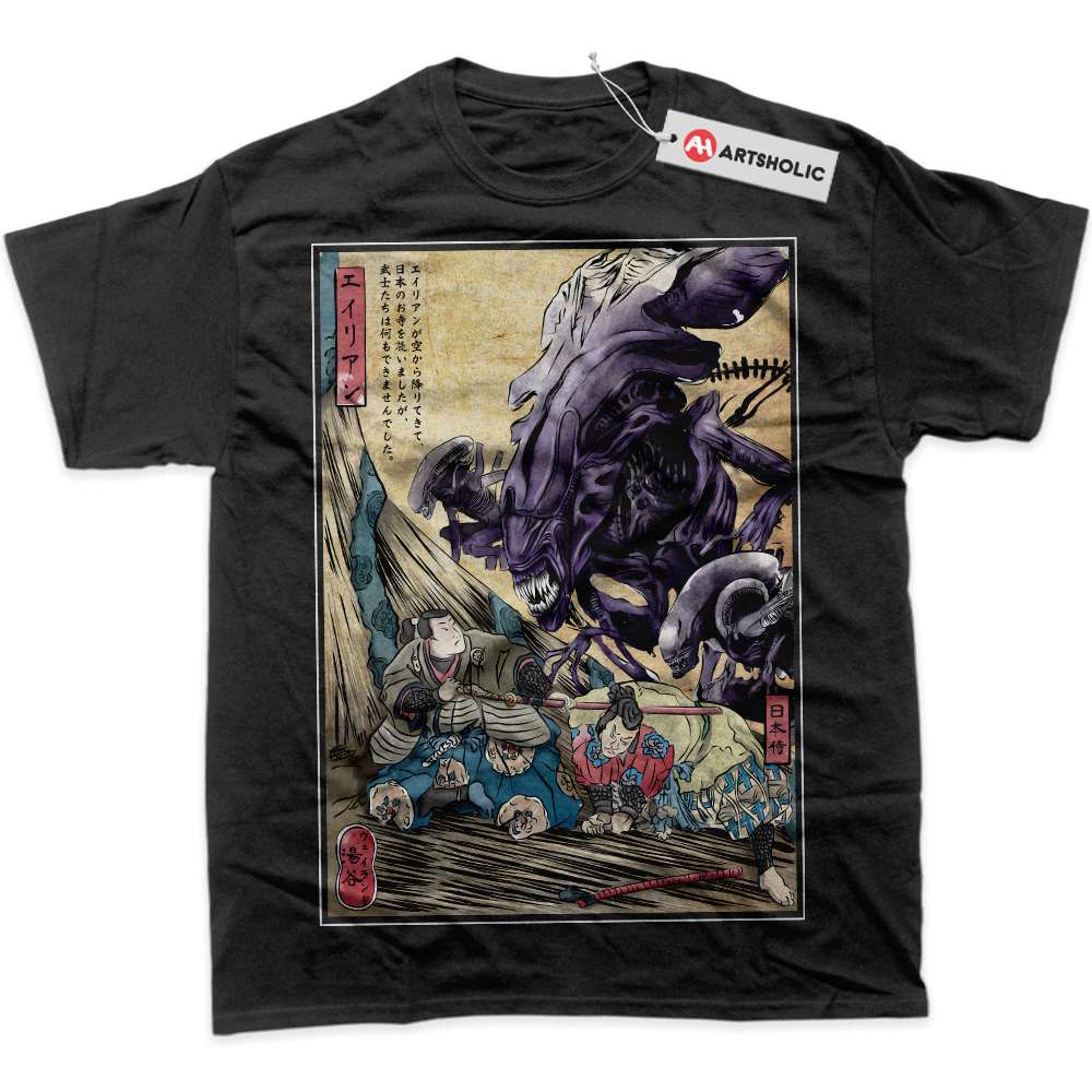 Alternative view of Xenomorph Shirt, Alien vs Predator Shirt, Movie Shirt, Graphic T-Shirt