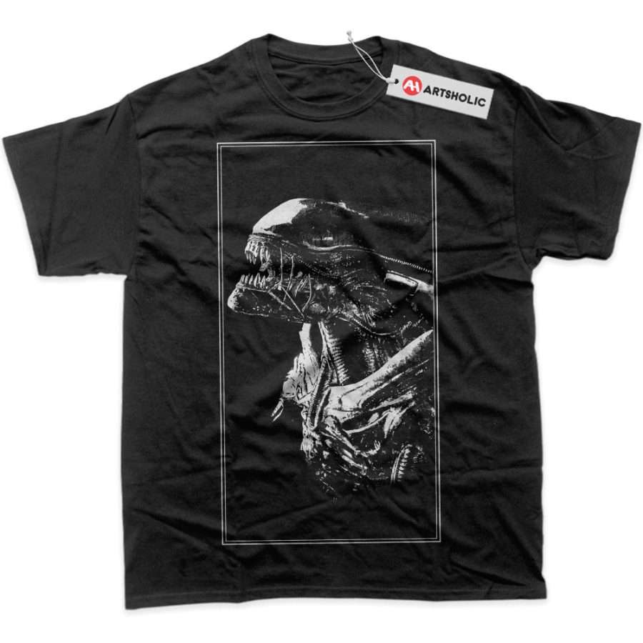 Alternative view of Xenomorph Shirt, Alien vs Predator Shirt, Movie Shirt, Graphic Tee