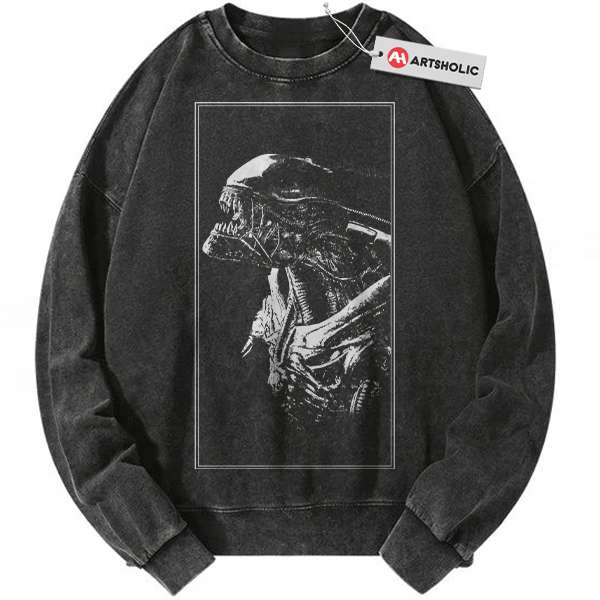 Xenomorph Sweatshirt, Alien vs Predator Sweatshirt, Movie Sweatshirt, Vintage Sweater