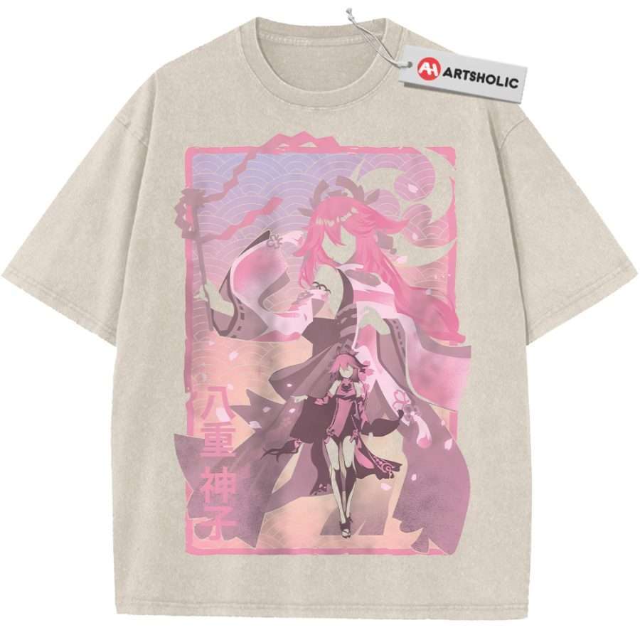 Alternative view of Yae Miko Shirt, Genshin Impact Shirt, Game Shirt, Vintage Tee