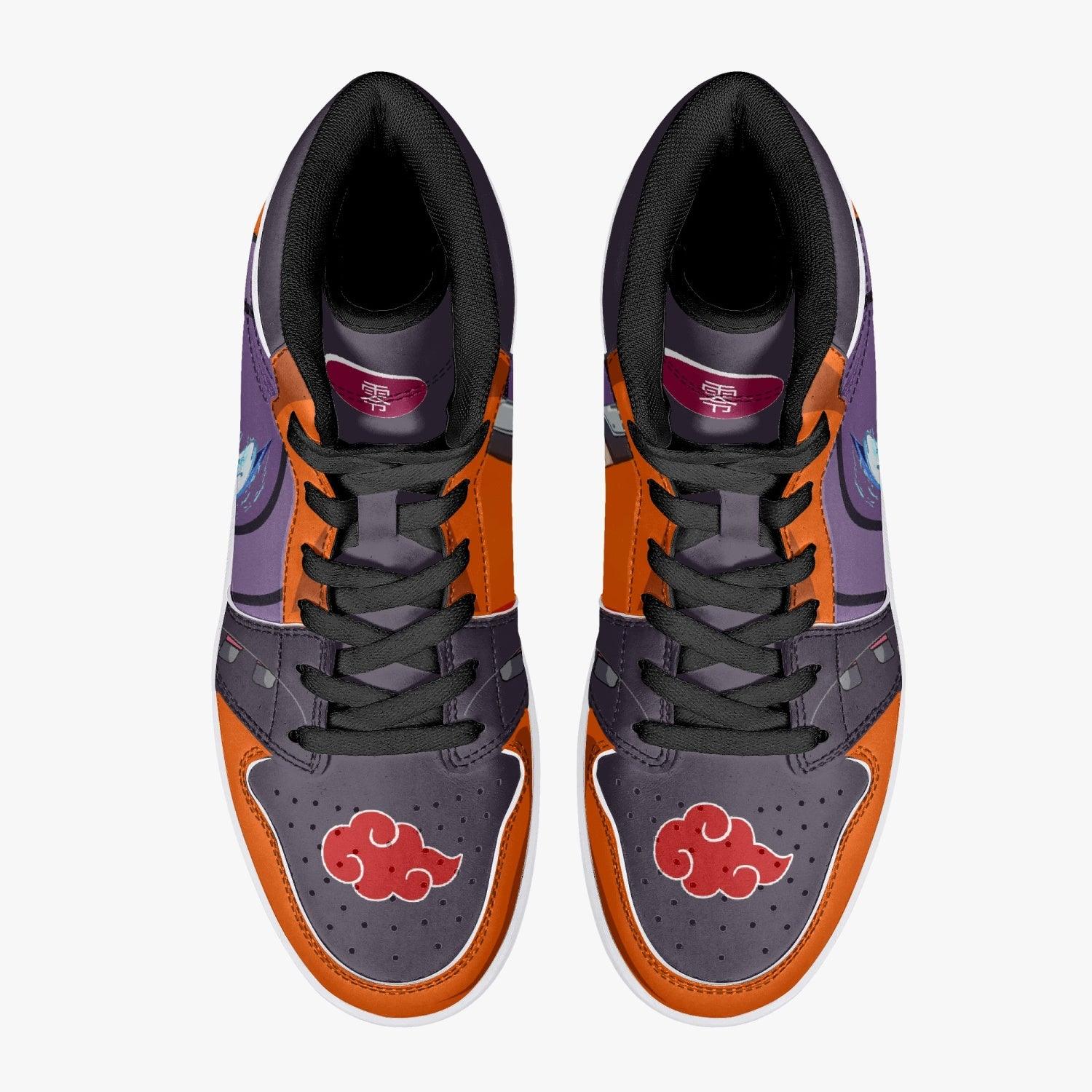 Alternative view of Yahiko Red Cloud Ninja Custom Sneaker Mid 1 Basketball Shoes - Otaku Hall