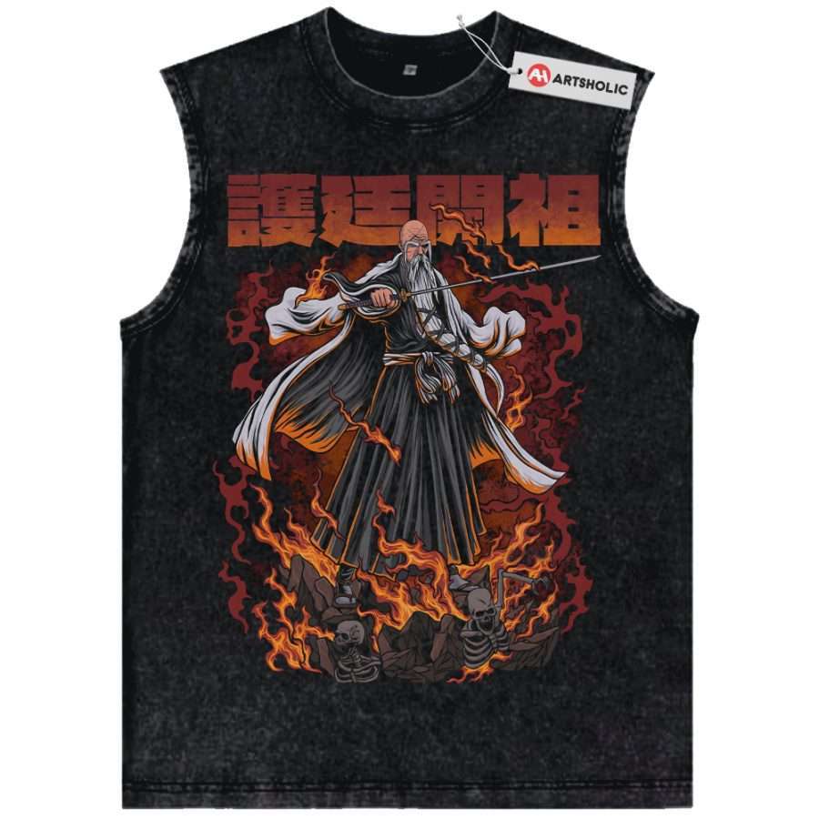 Alternative view of Yamamoto Tank Top, Bleach Tank Top, Anime Tank Top, Vintage Tank Top