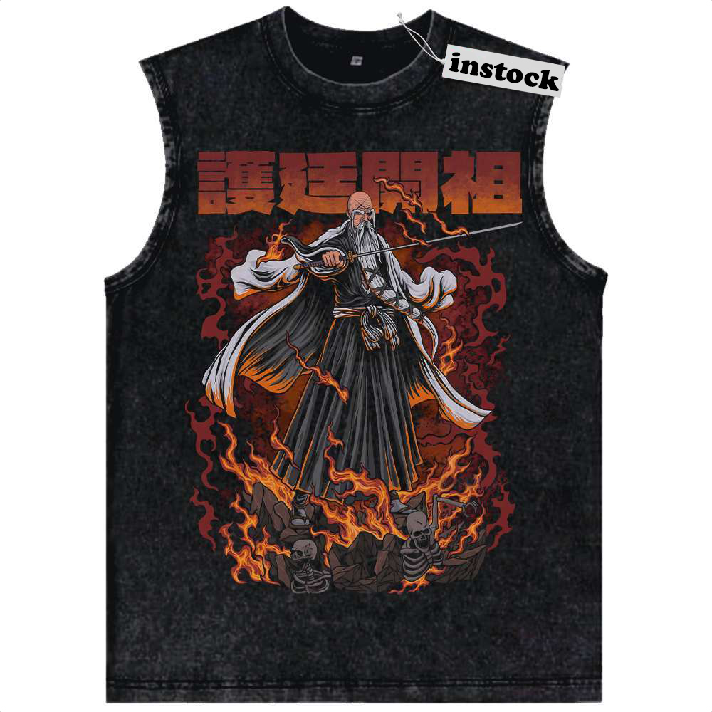 Yamamoto Tank Top, Bleach Tank Top, Anime Tank Top, Vintage Tank Top