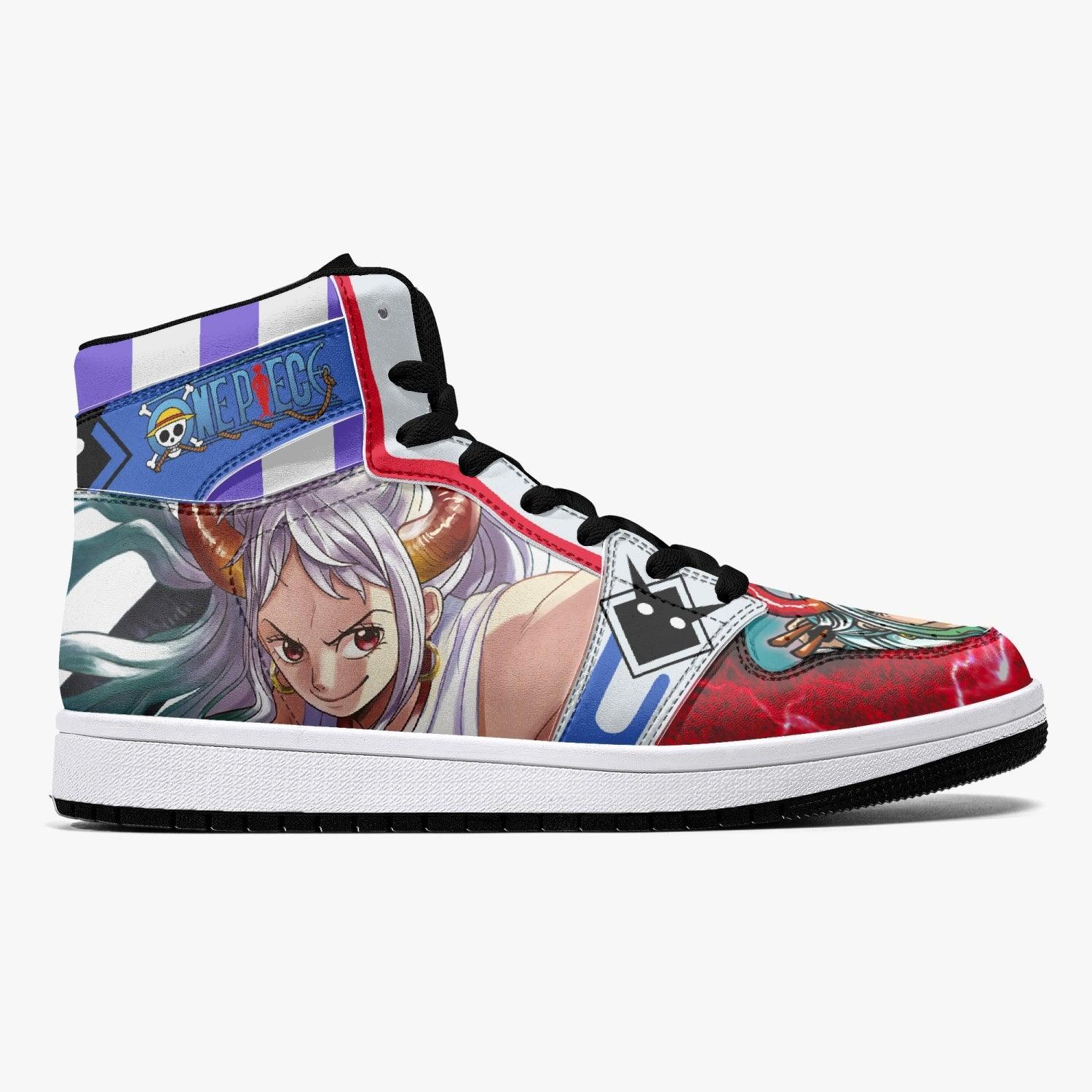 Alternative view of Yamato One Piece Custom Sneaker Mid 1 Basketball Shoes - Otaku Hall