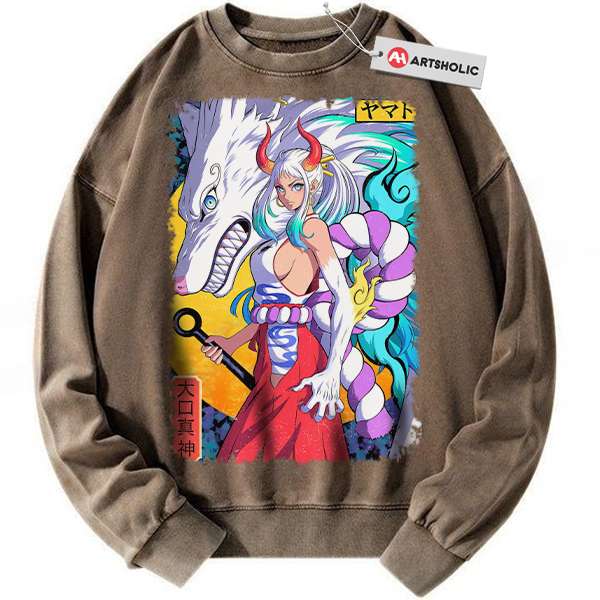 Alternative view of Yamato Sweatshirt, One Piece Sweatshirt, Anime Sweatshirt, Vintage Tee