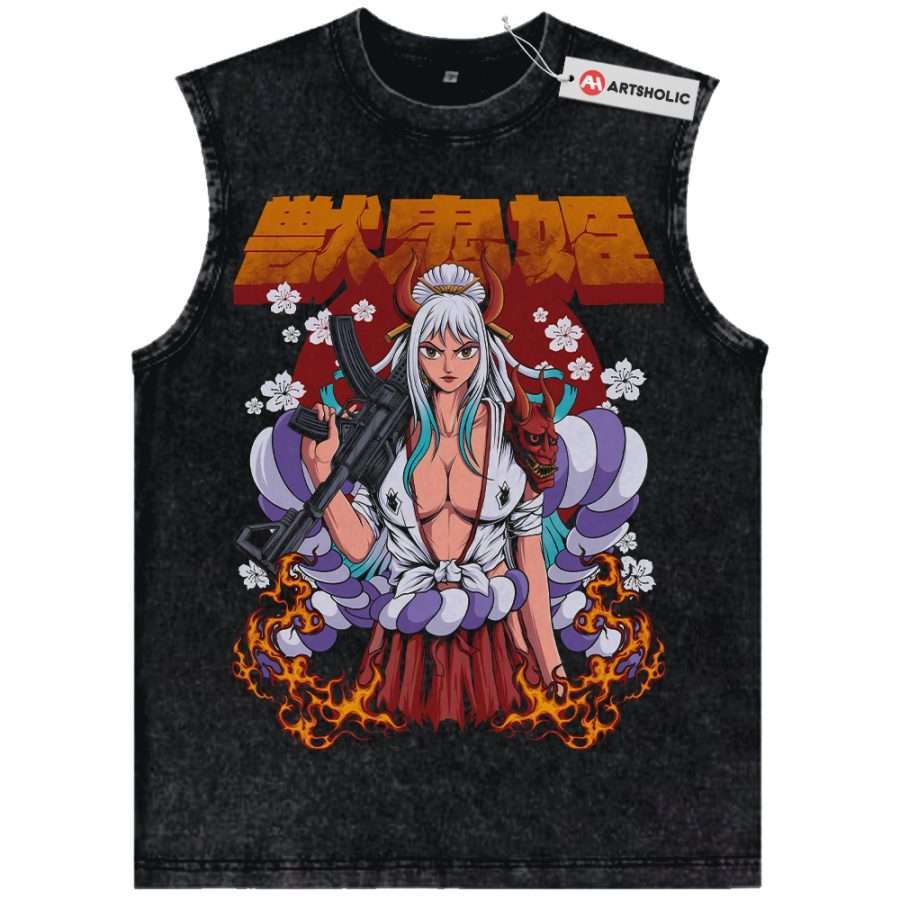 Alternative view of Yamato Tank Top, One Piece Tank Top, Anime Tank Top, Vintage Tank Top