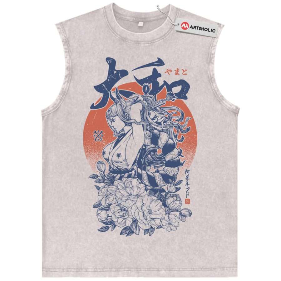 Alternative view of Yamato Tank Top, One Piece Tank Top, Anime Tank Top, Vintage Tank Top