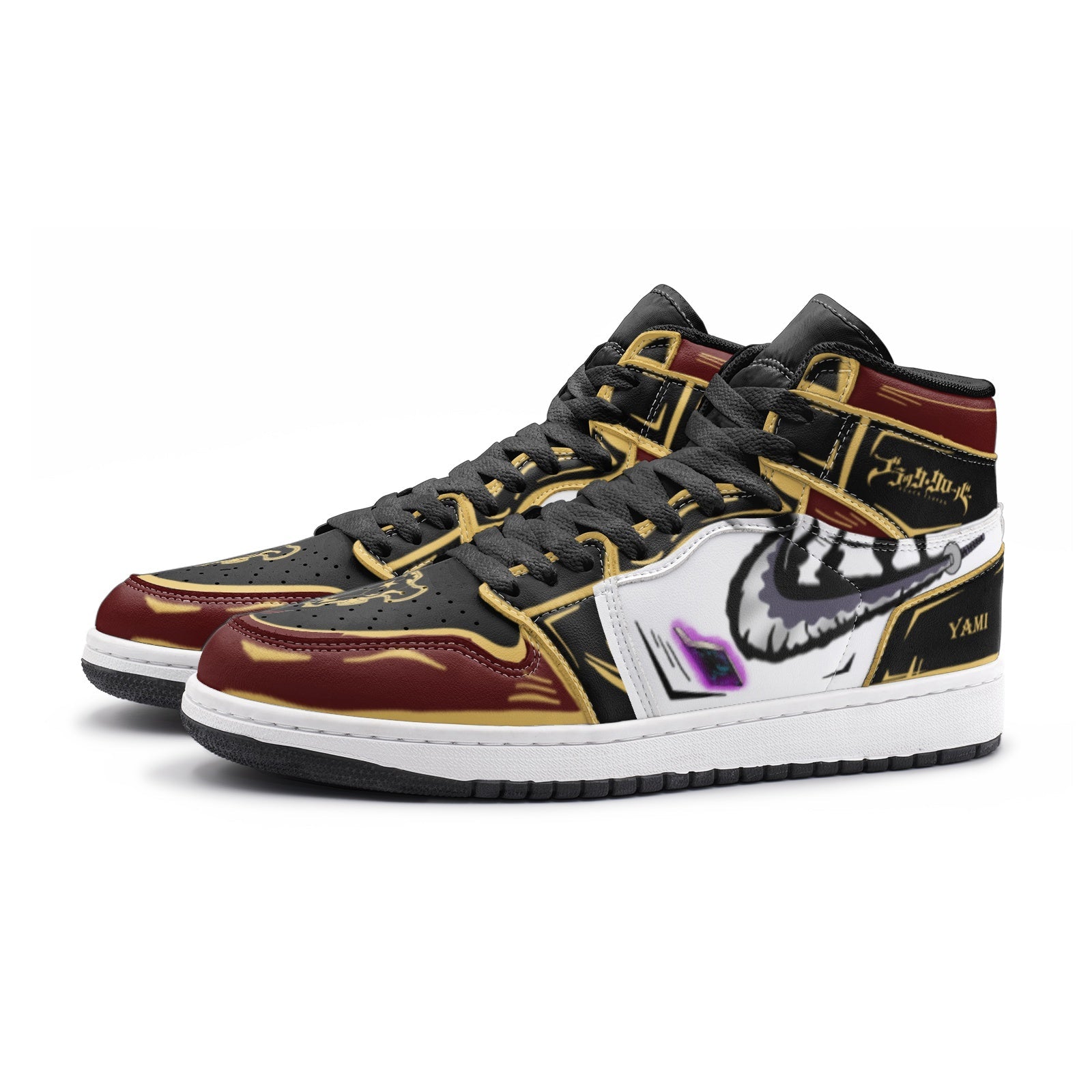 Alternative view of Yami Sukehiro Custom Sneaker Mid 1 Basketball Shoes - Otaku Hall