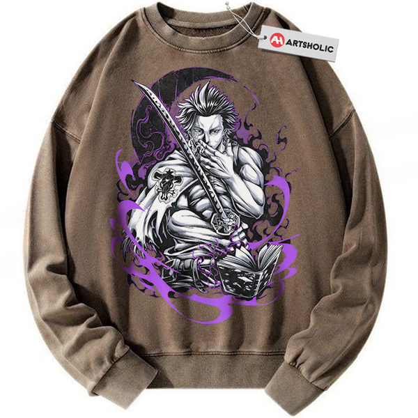 Alternative view of Yami Sukehiro Sweatshirt, Black Clover Sweatshirt, Anime Sweatshirt, Vintage Sweater