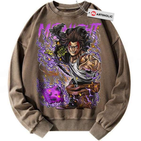 Alternative view of Yami Sukehiro Sweatshirt, Black Clover Sweatshirt, Anime Sweatshirt, Vintage Sweatshirt