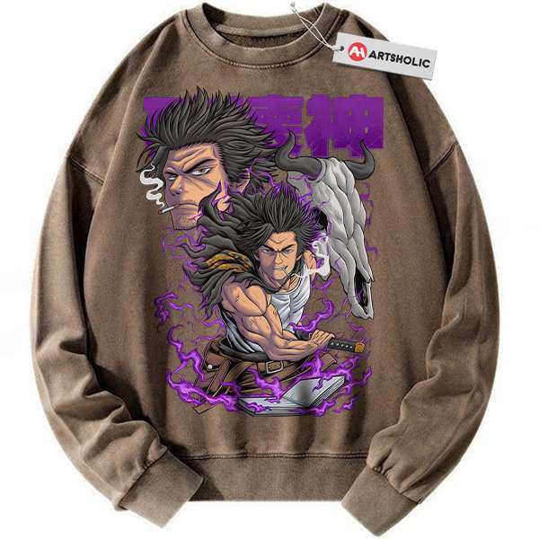 Alternative view of Yami Sukehiro Sweatshirt, Black Clover Sweatshirt, Anime Sweatshirt, Vintage Sweatshirt