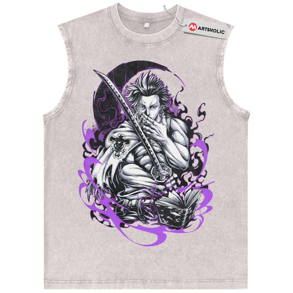 Alternative view of Yami Sukehiro Tank Top, Black Clover Tank Top, Anime Tank Top, Vintage Tank Top