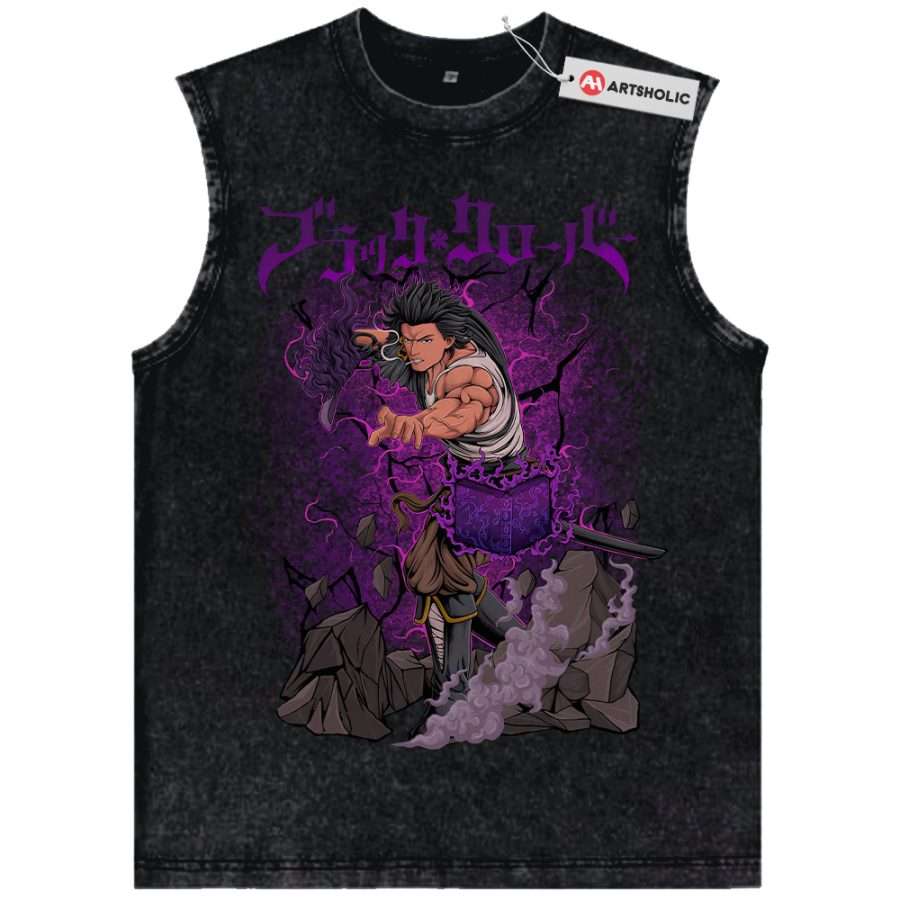 Alternative view of Yami Sukehiro Tank Top, Black Clover Tank Top, Anime Tank Top, Vintage Tank Top