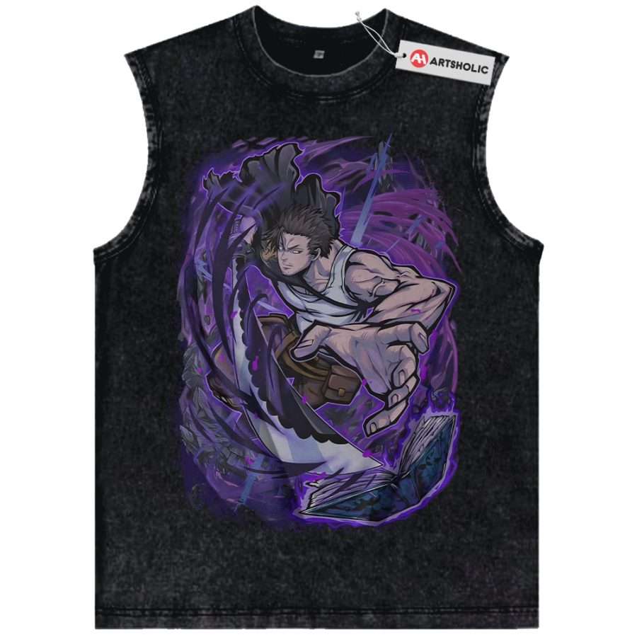Alternative view of Yami Sukehiro Tank Top, Black Clover Tank Top, Anime Tank Top, Vintage Tank Top