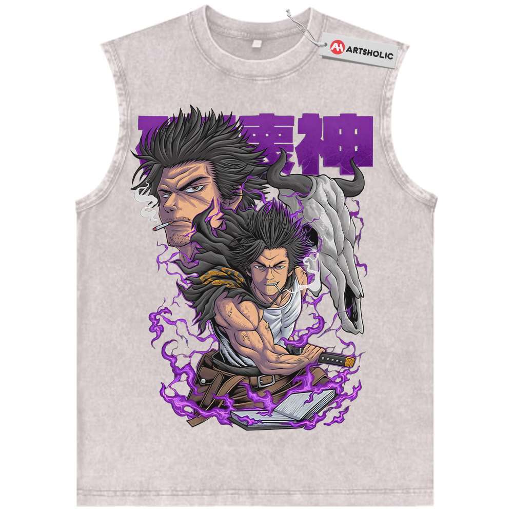 Alternative view of Yami Sukehiro Tank Top, Black Clover Tank Top, Anime Tank Top, Vintage Tank Top