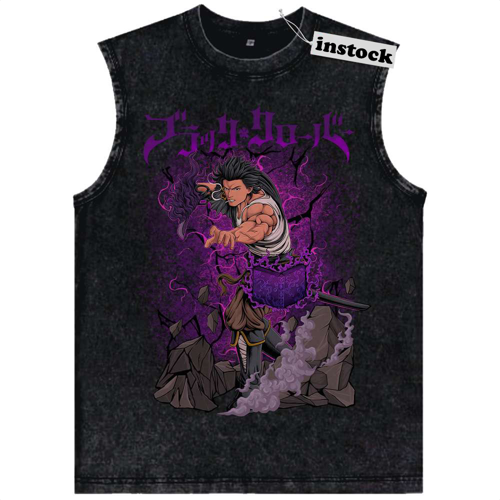 Yami Sukehiro Tank Top, Black Clover Tank Top, Anime Tank Top, Vintage Tank Top