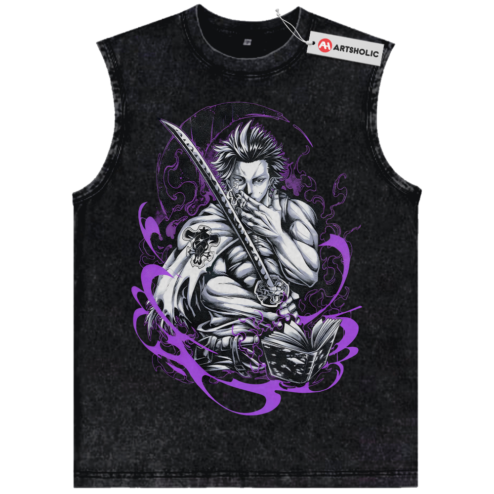 Yami Sukehiro Tank Top, Black Clover Tank Top, Anime Tank Top, Vintage Tank Top