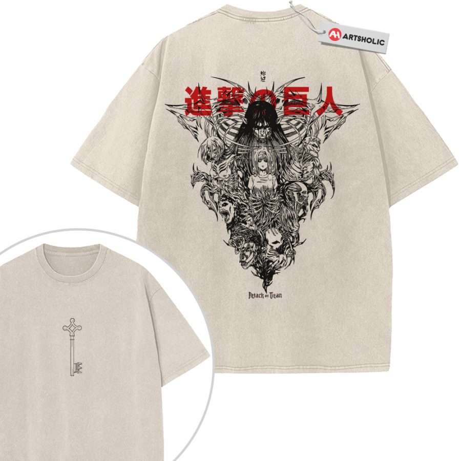 Alternative view of Ymir Fritz Shirt, Attack on Titan Shirt, AOT Shirt, Anime Shirt, Vintage T-Shirt 2-Sided