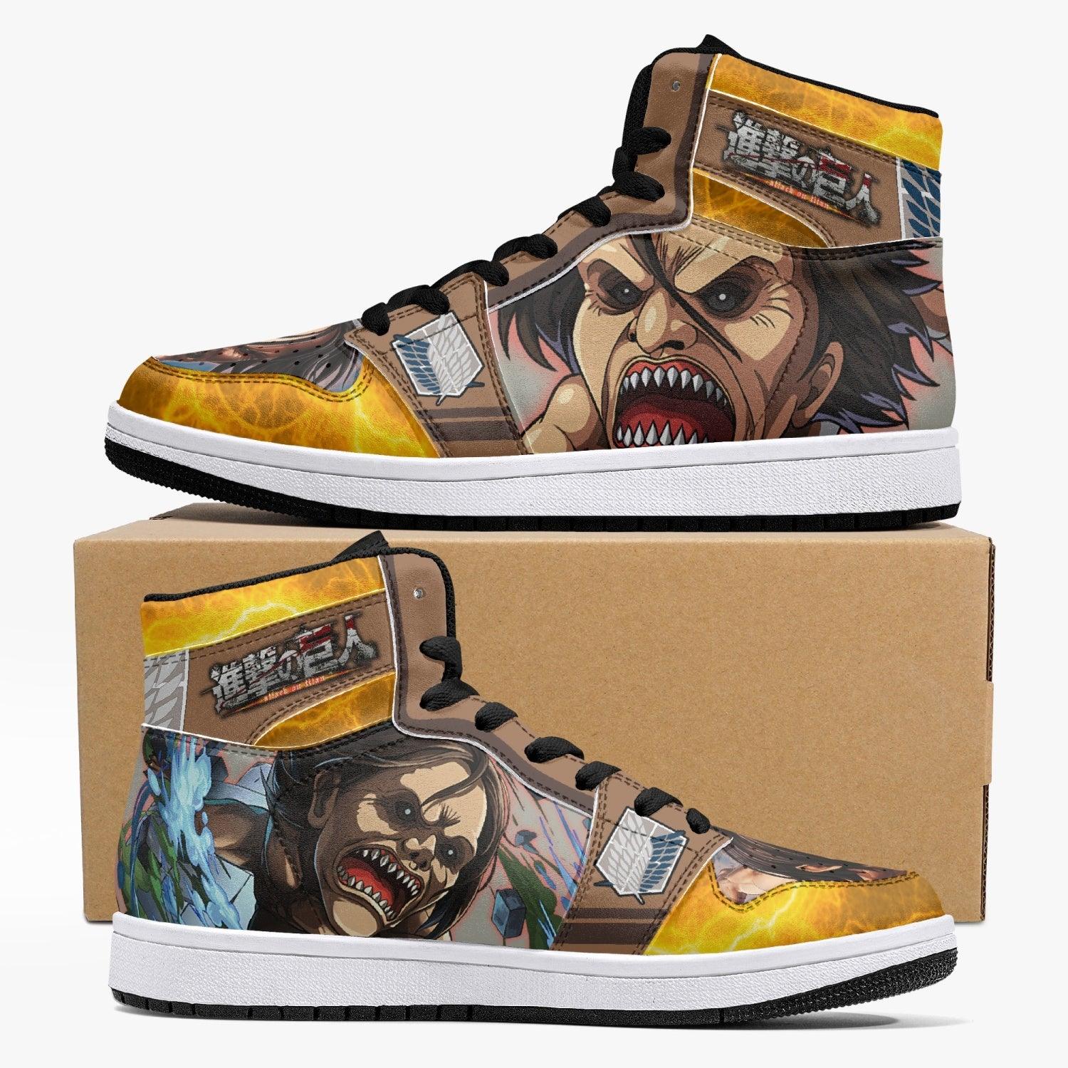 Ymir Jaw Titan Attack on Titan Custom Sneaker Mid 1 Basketball Shoes - Otaku Hall