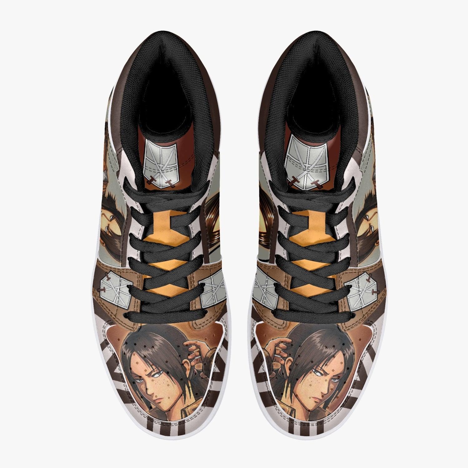 Alternative view of Ymir Training Corps Shingeki no Kyojin Custom Sneaker Mid 1 Basketball Shoes - Otaku Hall