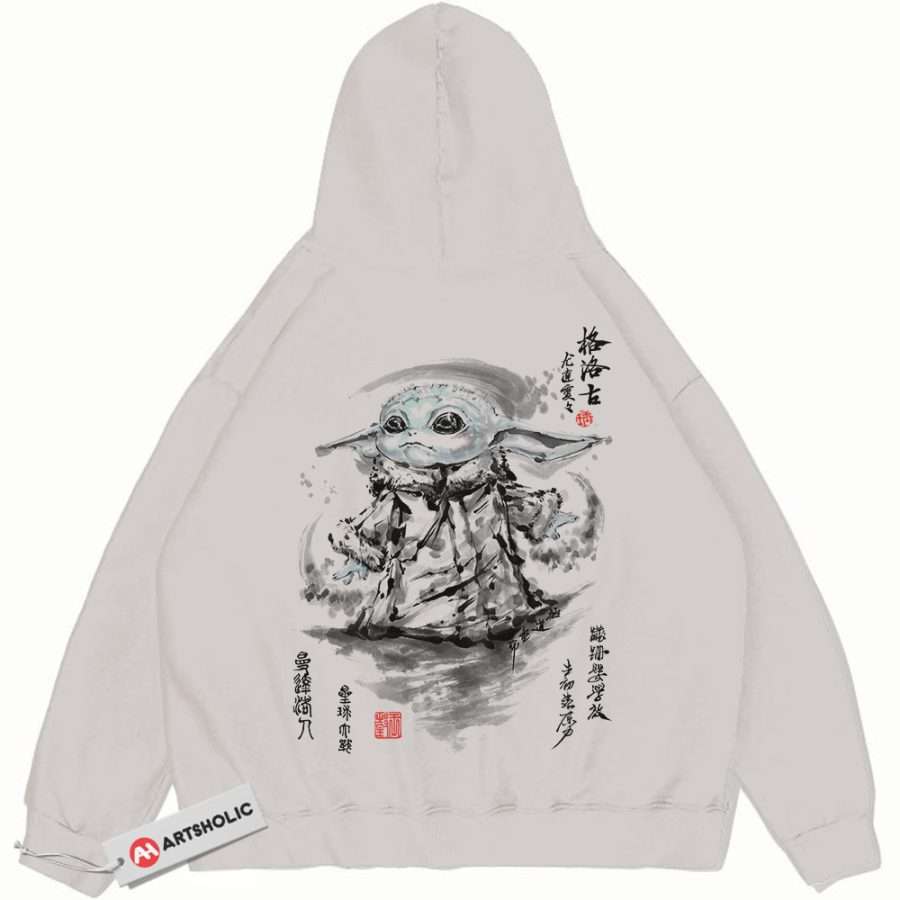 Alternative view of Yoda Hoodie, Star Wars Hoodie, Movie Hoodie, Vintage Hoodie