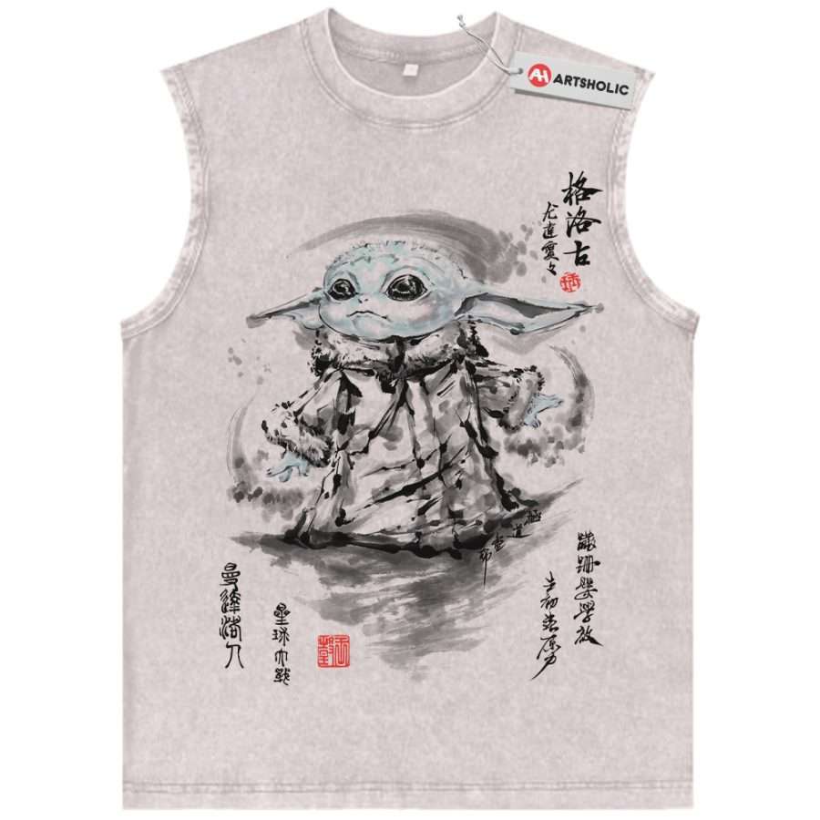 Alternative view of Yoda Tank Top, Star Wars Tank Top, Movie Tank Top, Vintage Tank Top