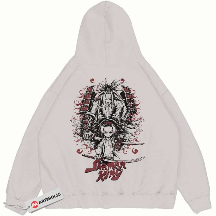 Alternative view of Yoh Asakura Hoodie, Amidamaru Hoodie, Shaman King Hoodie, Anime Hoodie, Vintage Hoodie