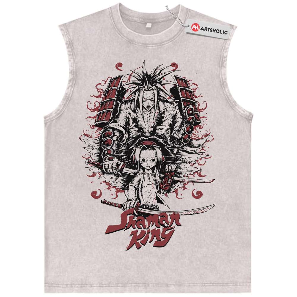 Yoh Asakura Tank Top, Amidamaru Tank Top, Shaman King Tank Top, Anime Tank Top, Vintage Tank Top