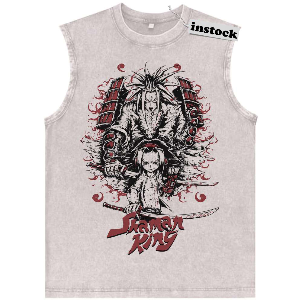 Yoh Asakura Tank Top, Amidamaru Tank Top, Shaman King Tank Top, Anime Tank Top, Vintage Tank Top