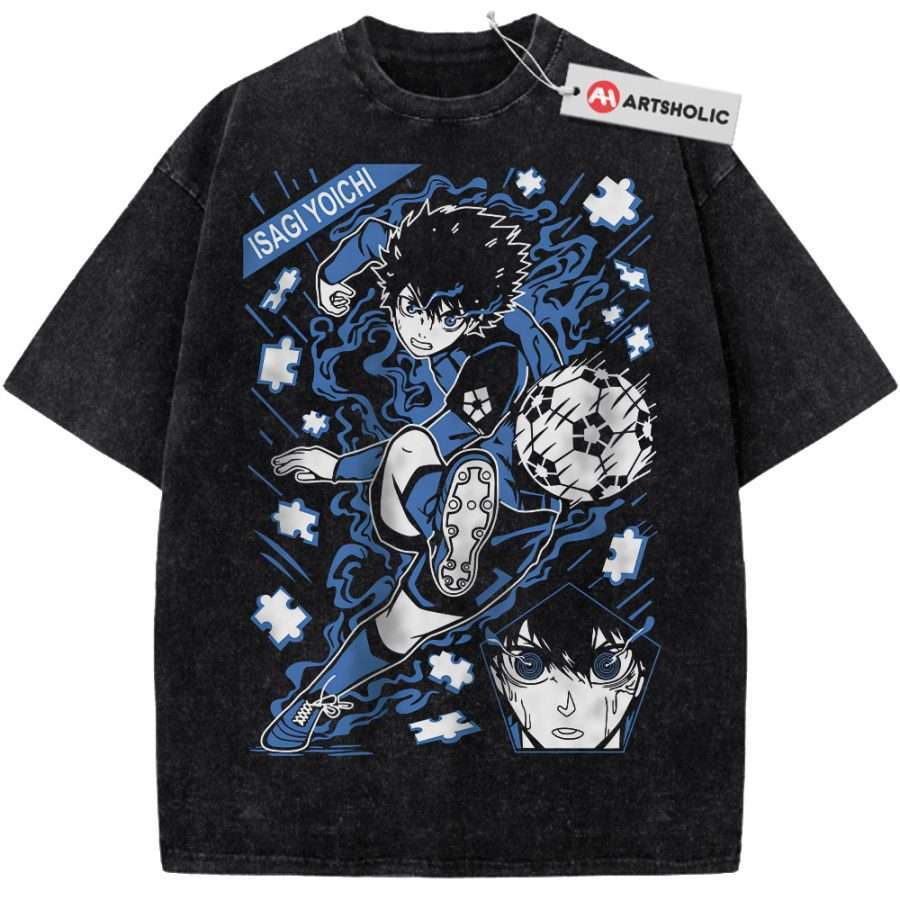 Alternative view of Yoichi Isagi Shirt, Blue Lock Shirt, Anime Shirt, Vintage T-Shirt