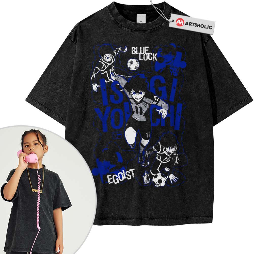 Yoichi Isagi Shirt For Kids, Blue Lock Shirt For Kids, Anime Shirt For Kids, Vintage T-Shirt For Kids