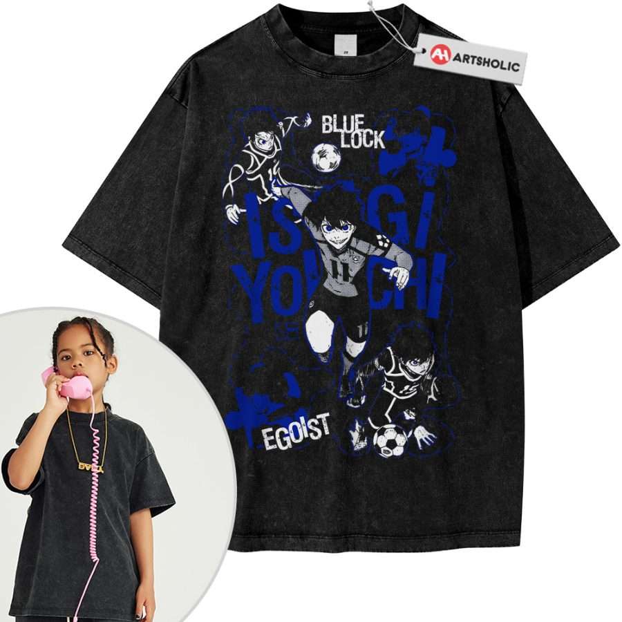 Alternative view of Yoichi Isagi Shirt For Kids, Blue Lock Shirt For Kids, Anime Shirt For Kids, Vintage T-Shirt For Kids