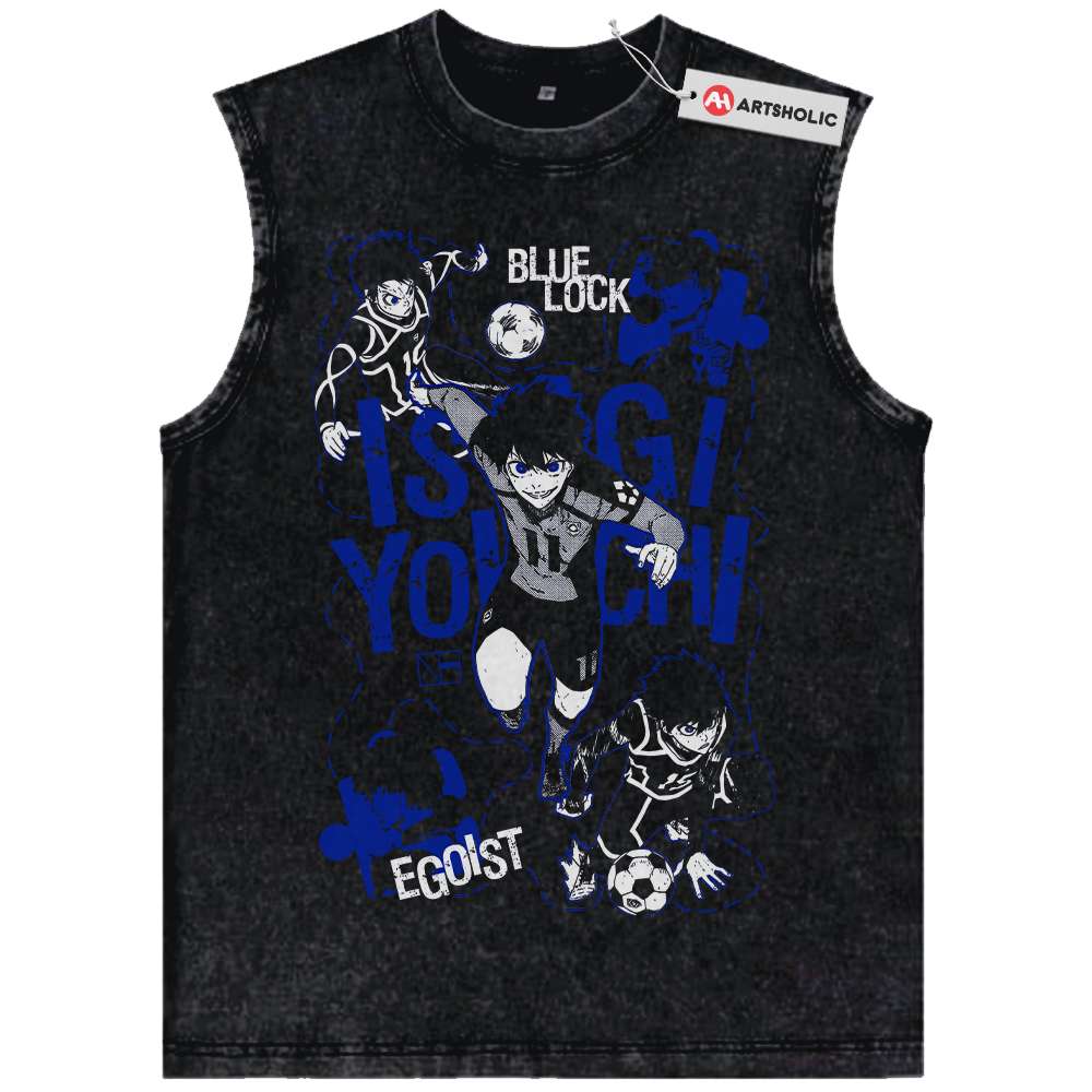 Yoichi Isagi Tank Top, Blue Lock Tank Top, Anime Tank Top, Vintage Tank Top