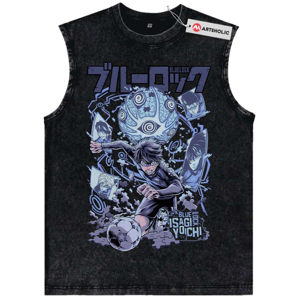 Yoichi Isagi Tank Top, Blue Lock Tank Top, Anime Tank Top, Vintage Tank Top