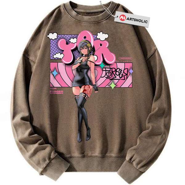 Alternative view of Yor Forger sweatshirt, Spy x Family sweatshirt, Anime sweatshirt, Vintage Sweater