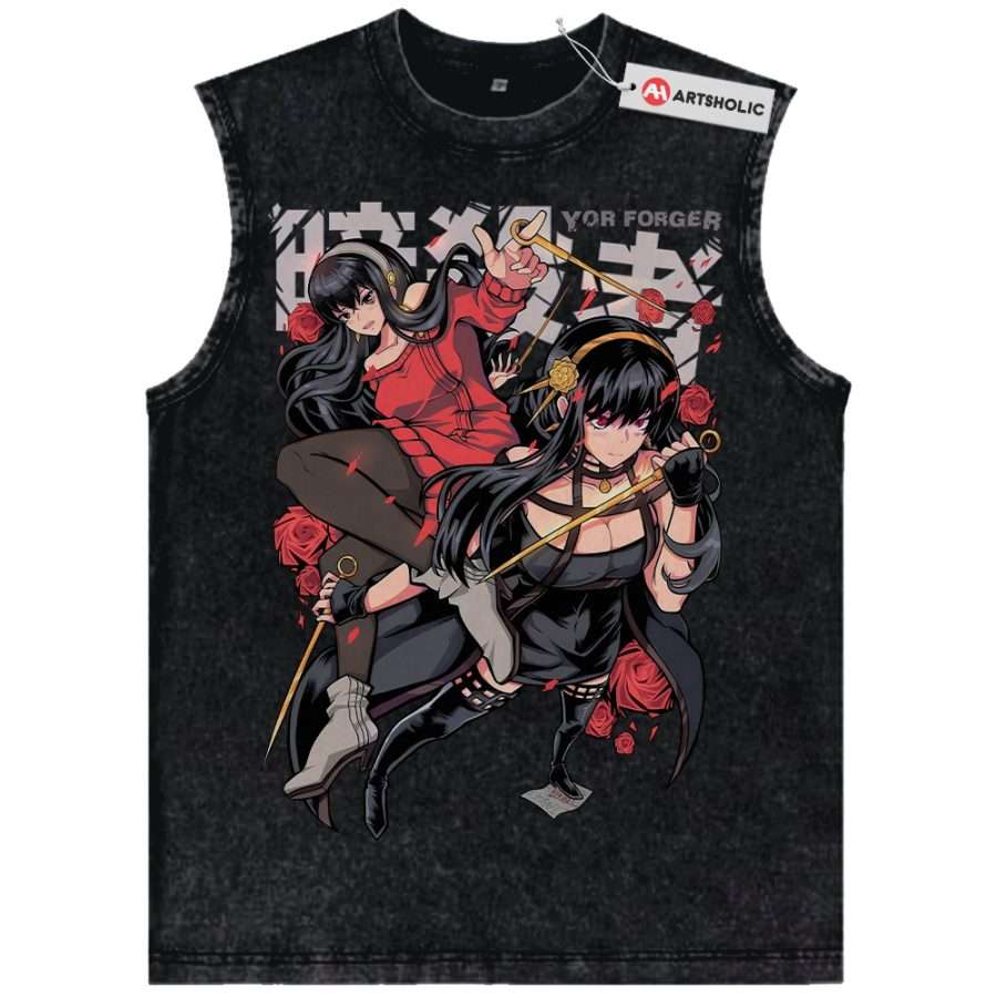 Alternative view of Yor Forger Tank Top, Spy x Family Tank Top, Anime Tank Top, Vintage Tank Top