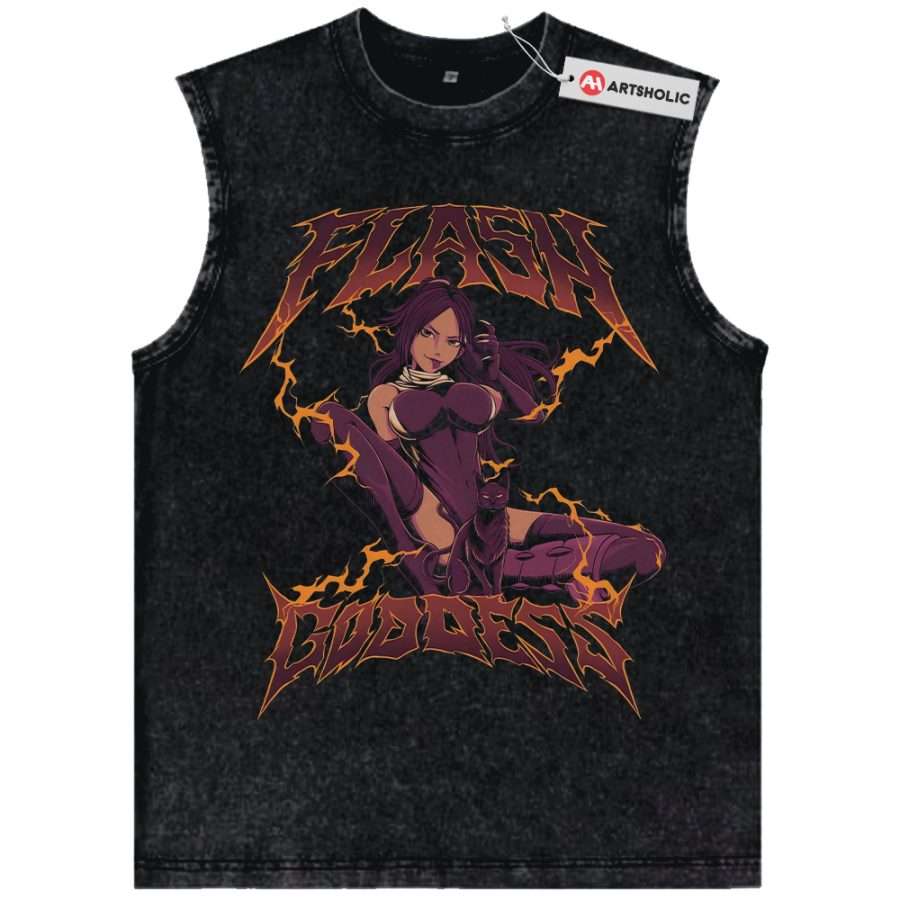 Alternative view of Yoruichi Shihoin Tank Top, Bleach Tank Top, Anime Tank Top, Vintage Tank Top