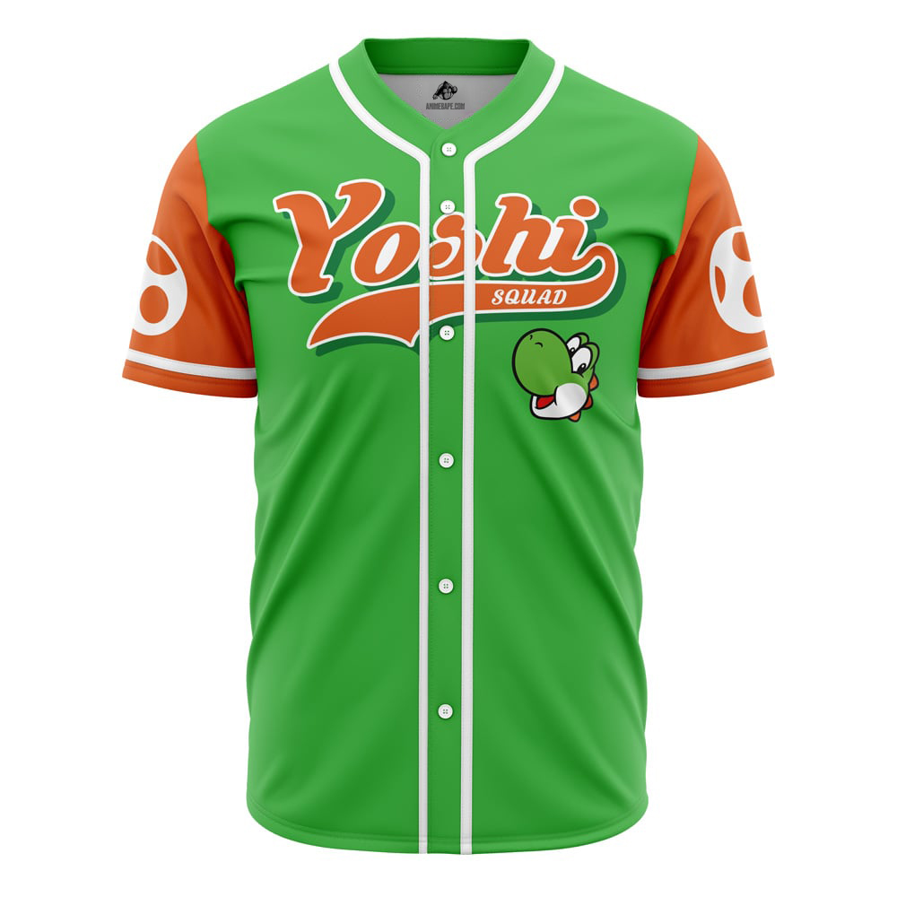 Yoshi Squad Super Mario Bros Custom Baseball Jersey - Otaku Hall