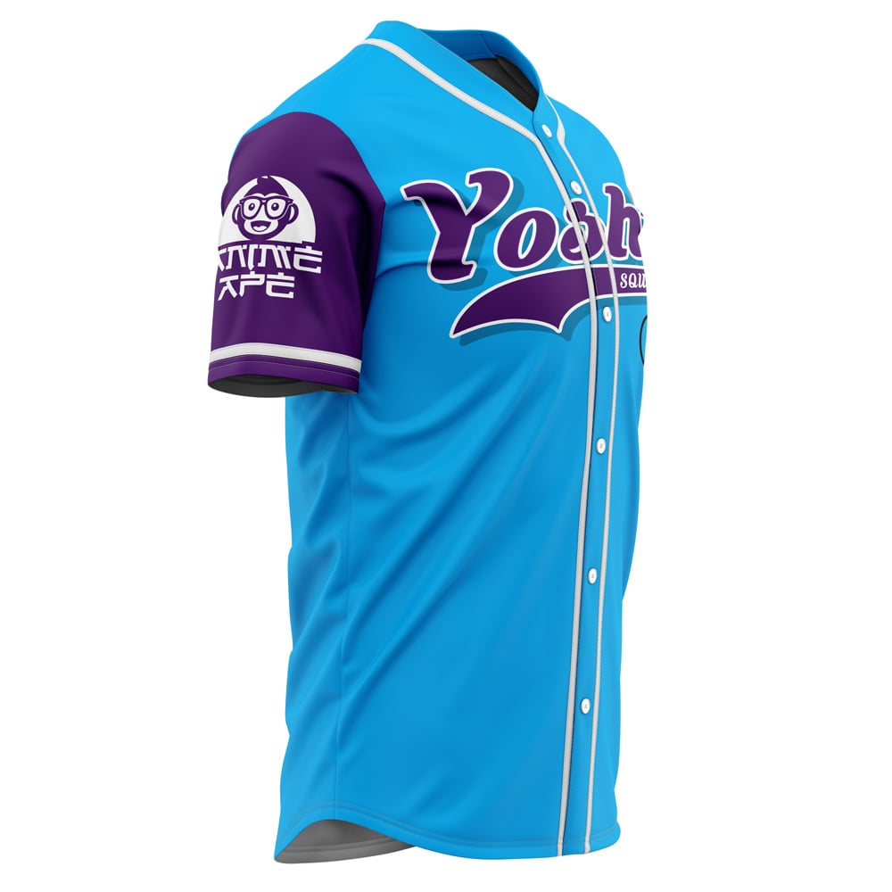Alternative view of Yoshi Squad V2 Mario Bros Baseball Jersey